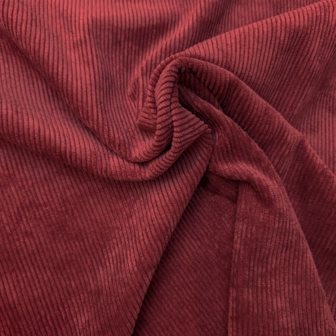 Ribfluweel - Dikke ribbel soepel zachtbordeaux 83