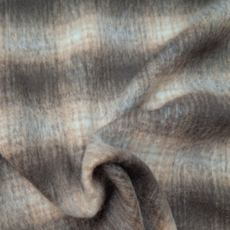 Mantelstof - Wilma carreaux bruin beige