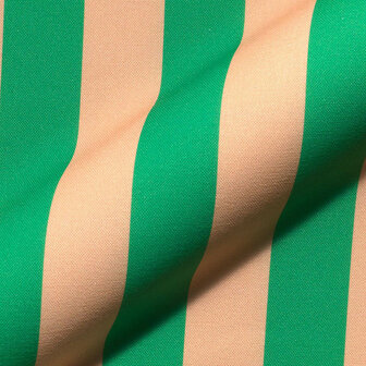 Canvas - Strepen groen zalm breed