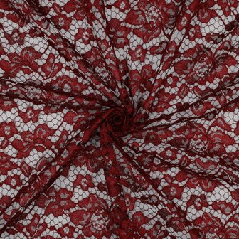 Kant 1 - Bordeaux gebloemd