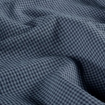 Katoen seersucker - vichy blue blue 3mm