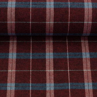 Flanel - Wood check bordeaux