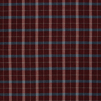 Flanel - Wood check bordeaux