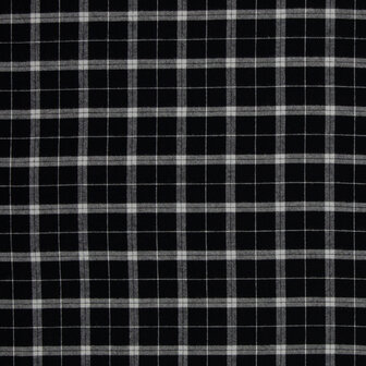 Flanel - Wood check black