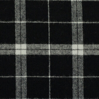 Flanel - Wood check black
