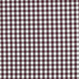 Katoen - Vichy ruit aubergine (10mm)