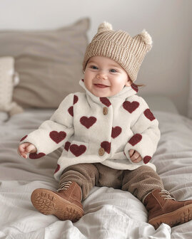 Teddy - Harten bordeaux