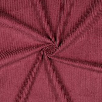 Ribfluweel - dikke ribbel bordeaux roze 44