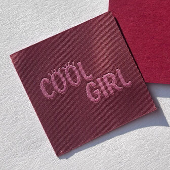 Label - Cool girl (5 stuks)