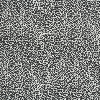 French terry - Leopard grijze tint
