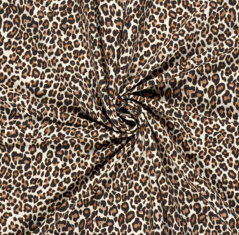 French terry - Leopard beige tint