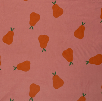 Ribfluweel - Peren op roze