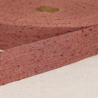 Tassenband 30mm - Spikkel wijnrood 72