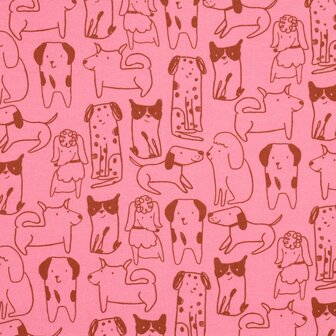 Flanel - Poserende roze honden