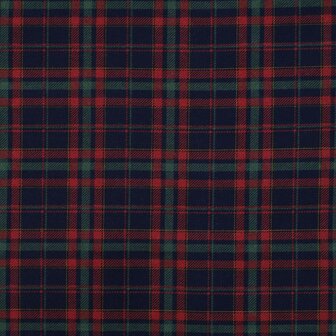 Flanel - Winterse ruit blauw groen bordeaux