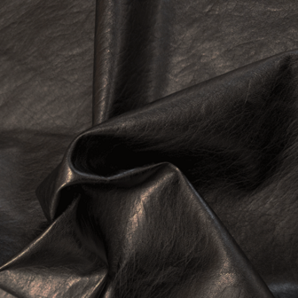 Vegan leder - Zwart krakel&eacute; fi