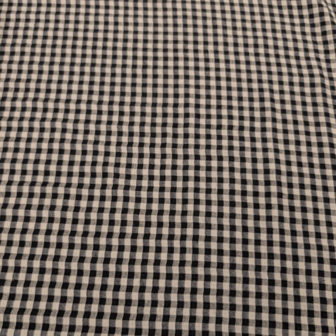 Double gauze - Zwarte vichy fi