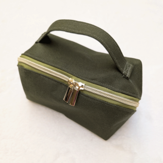 Stoffenpakket - Magic pouch khakigroen