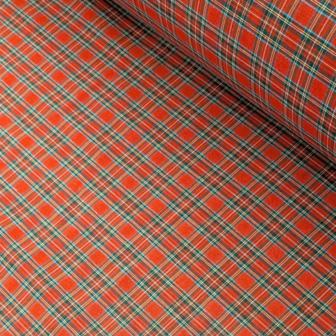 Katoen 280cm - Schotse ruit rood