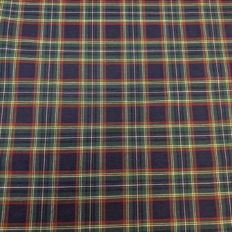 Katoen 280cm - Schotse ruit donker