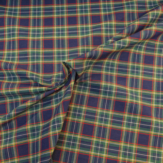 Katoen 280cm - Schotse ruit donker