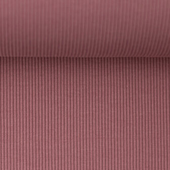 Boordstof fijne ribbel - Middenroze 436