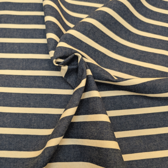 Jeans stretch - Stripes uneven darkblue