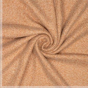 coupon 275 / Wol - Boucle gemeleerd camelbruin