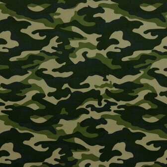 coupon 175 / Ribfluweel - Camouflage groen