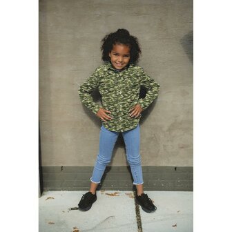 coupon 175 / Ribfluweel - Camouflage groen