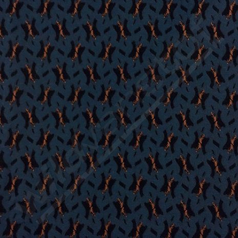 Jacquard - Tricot Blauwe geometrische vlinder