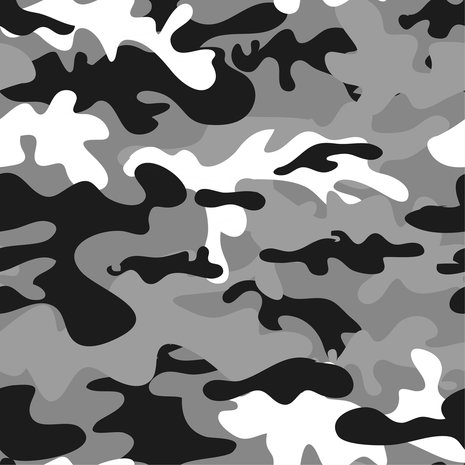 Mening malm Skal Katoen - Camouflage small zwart-wit - Wild van Stof | Stoffenwebshop |  Grootste aanbod in leuke stoffen online | See you at six, Atelier Brunette