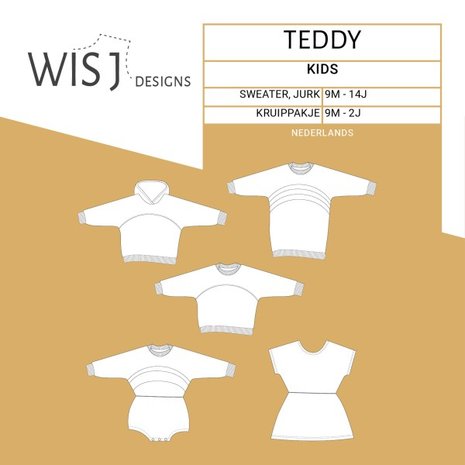 Wisj - Teddy sweater, jurk & kruippakje