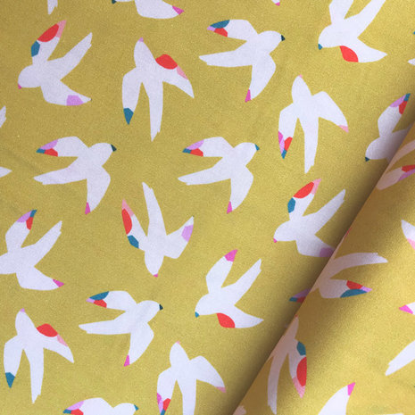 Viscose - Summervibes yellow bird