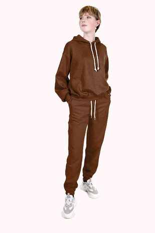Joggingstof - chocoladebruin 155