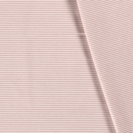 Jersey - Mini stripes oudroze