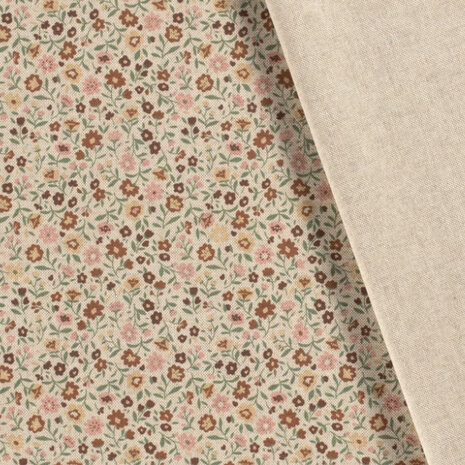 Canvas - Bloemserie 1 beige