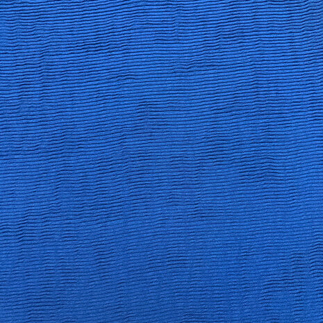 Viscose - Plisse ribbel royal blue