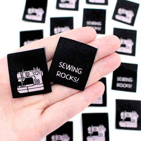 Label - Sewing rocks ( 8 stuks)