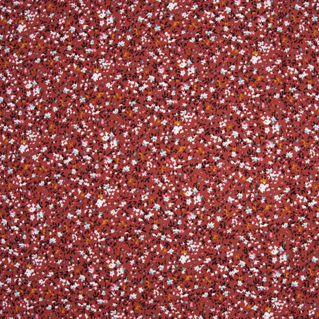 Viscose - Sunset flower darkred katia