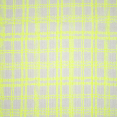 Double gauze - Plaid fluo geel