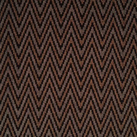 Jerseyjacquard - Zigzag zilvergoud