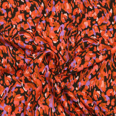 Viscose - Camouflage autumn red