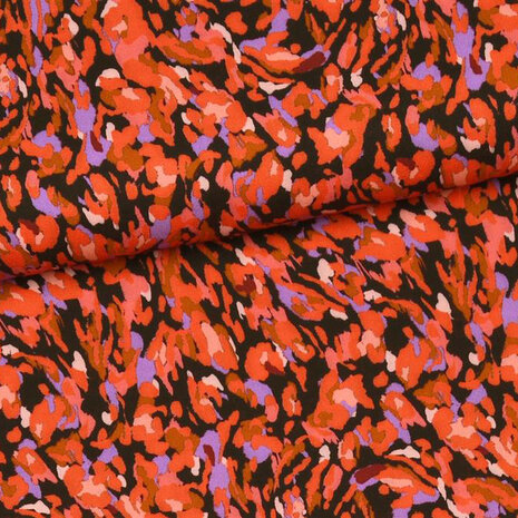 Viscose - Camouflage autumn red