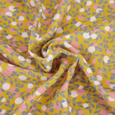 Viscose -Lindy fruits yellow