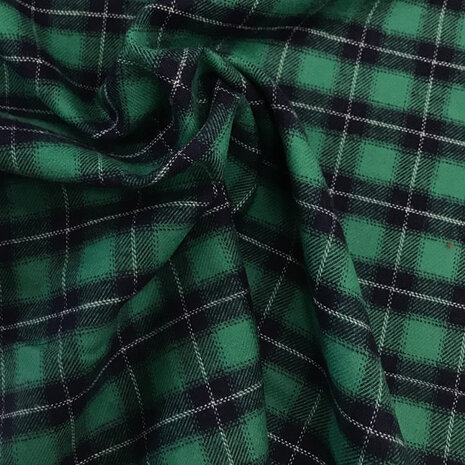 Flanel - Groen blauwe carreaux maan