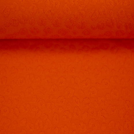 Jersey - Jacquard leopard feloranje