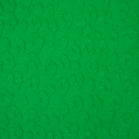 Jersey - Jacquard leopard felgroen