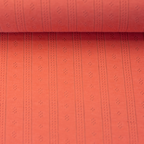 Tricot - Pointoille streep oranje