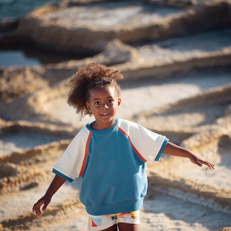 French terry - playtime pacific coast blue